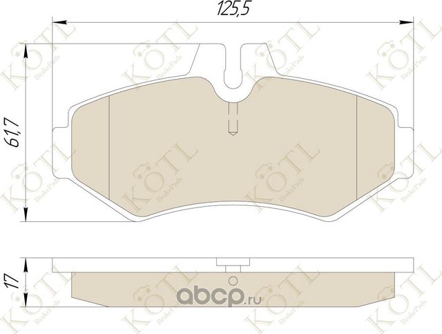 Колодки тормозные дисковые задние к-т MERCEDES W463/SPRINTER 97>/VOLKSWAGEN LT 9 (Kotl) Kotl. Артикул 1399kt