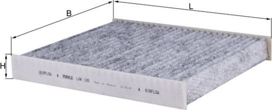 Салонный фильтр Mahle-Knecht. Артикул LAK 120