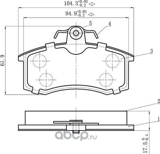 Колодки тормозные передние DATSUN ON-DOLADA GRANT (Schoffer). Артикул SHF23191