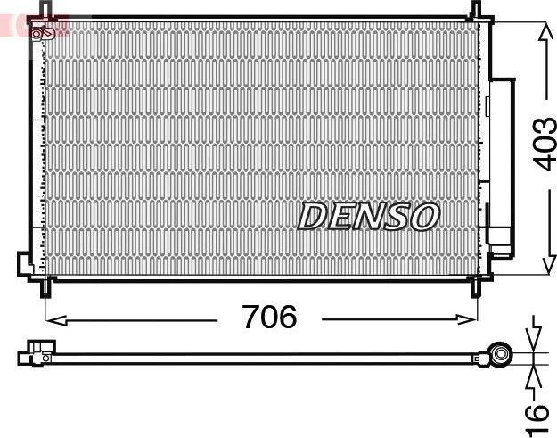 Радиатор кондиционера (конденсатор) Denso. Артикул DCN40013