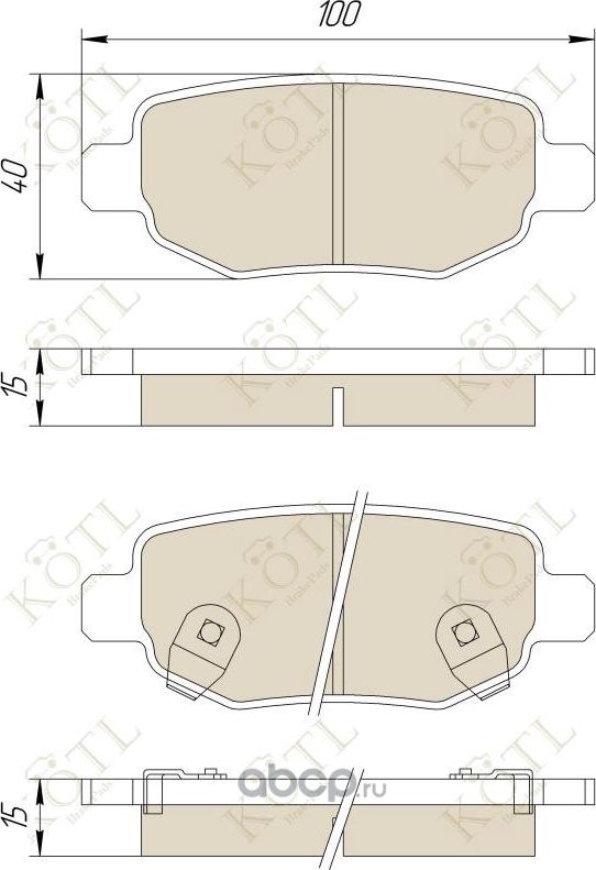 Колодки тормозные chery(tiggo)-задние (Kotl) Kotl. Артикул 14KT