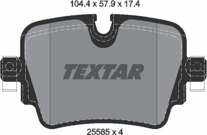 Тормозные колодки Textar Q+. Артикул 2558501