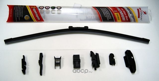 Щетка с/о 21/53 см бескаркасная PREMIUM 7 адаптеров SKYBEAR. Артикул 701210