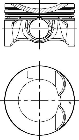 Поршень Yenmak для Audi A5 I (8T) 2008-2017. Артикул 31-04587-000