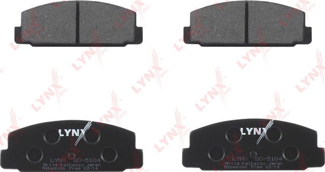 Тормозные колодки LYNXauto задние для FAW Besturn B70 2012-2014. Артикул BD-5104