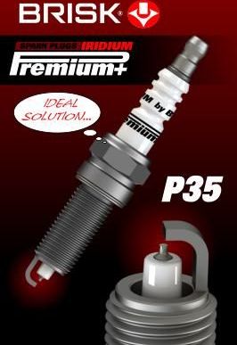 Свеча зажигания Brisk P35 Iridium Premium+. Артикул 1961