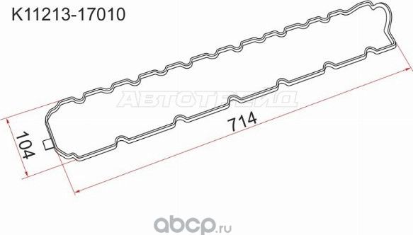 Прокладка клапанной крышки TY 1HZ, 1HDT (SAT). Артикул K1121317010