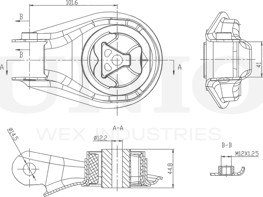 Опора двигателя (Unio). Артикул RMP-15146