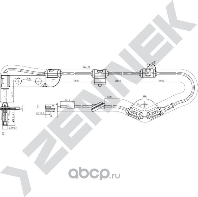 Датчик ABS задний левый HYUNDAI IX35 10 (Zennek). Артикул DAS0069