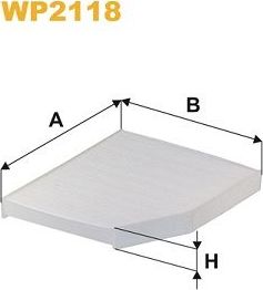 Салонный фильтр WIX Filters. Артикул WP2118