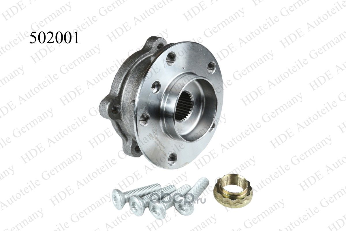 (Производитель  HDE или SCAN-TECH) Подшипник в сборе со ступицей Х5 E70 FR. Артикул 502001