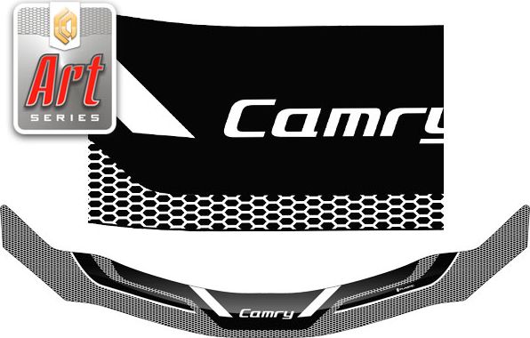 Дефлектор СА Пластик для капота (Серия Art белая) Toyota Camry 40 (V40, XV40) 2006-2009. Артикул 2010011401077