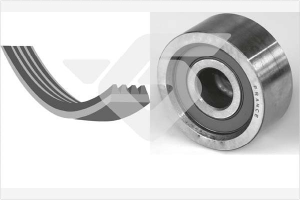 Приводной ремень поликлиновой с роликами (комплект) Hutchinson. Артикул KHV 198