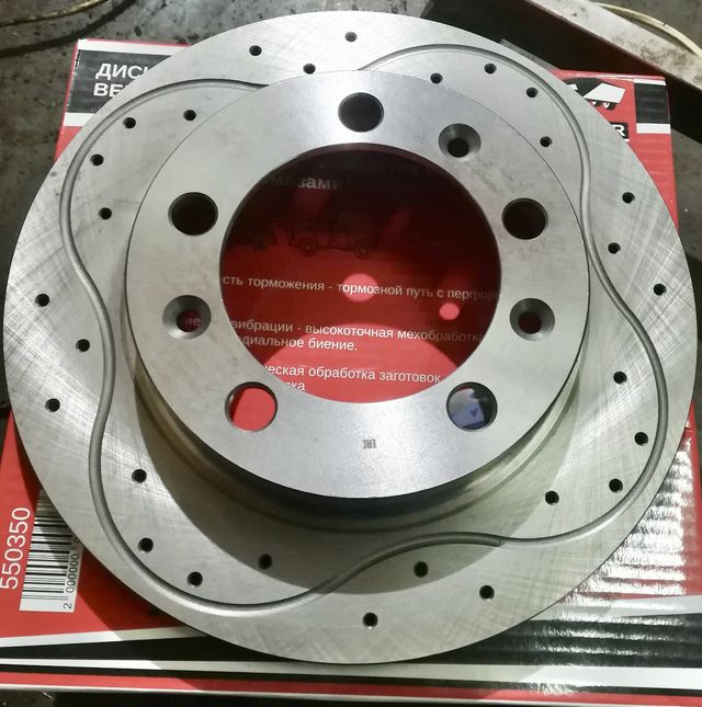 Диск тормозной redBTR перфорированный вентилируемый для УАЗ Симбир 1999-2005. Артикул 550350