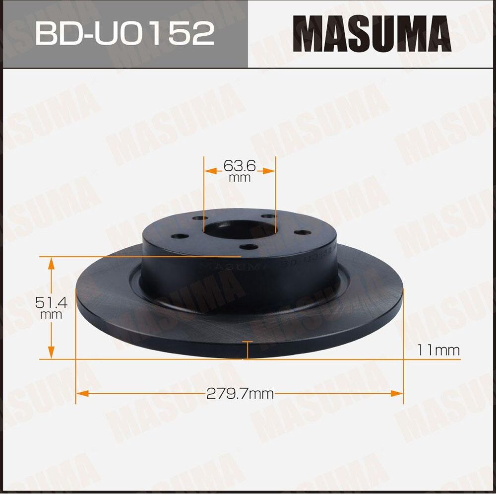Диск тормозной (Masuma). Артикул BD-U0152