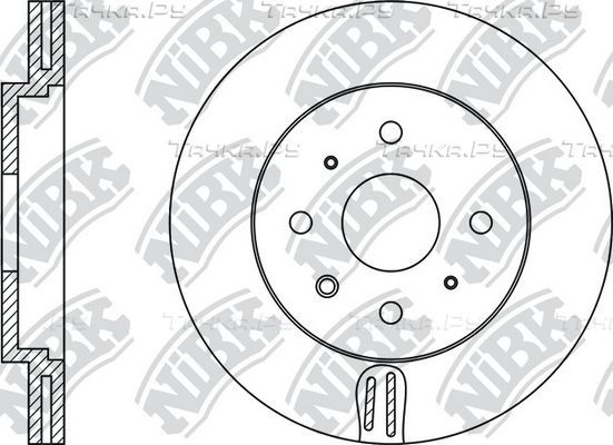 Тормозной диск NiBK передний для Toyota Aygo II 2014-2026. Артикул RN1214