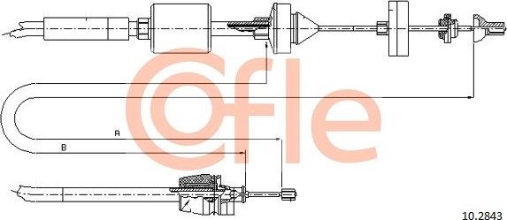 Трос сцепления Cofle. Артикул 92.10.2843