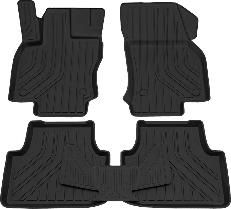 Коврики Rezkon резиновые (Ser.S) для салона Skoda Octavia A8 2019-2026. Артикул 1030010400