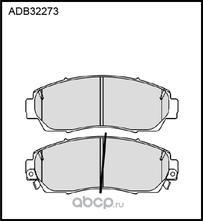 Колодки тормозные дисковые передние HONDA CR-V III 2,0 2007 (Allied Nippon). Артикул ADB32273