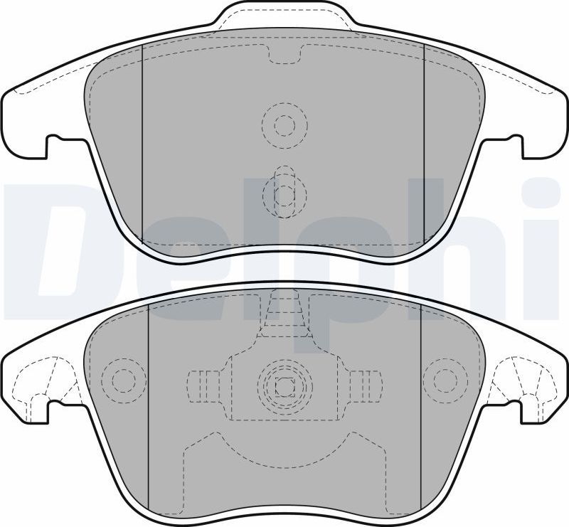 Тормозные колодки Delphi (Low-Metallic). Артикул LP2100