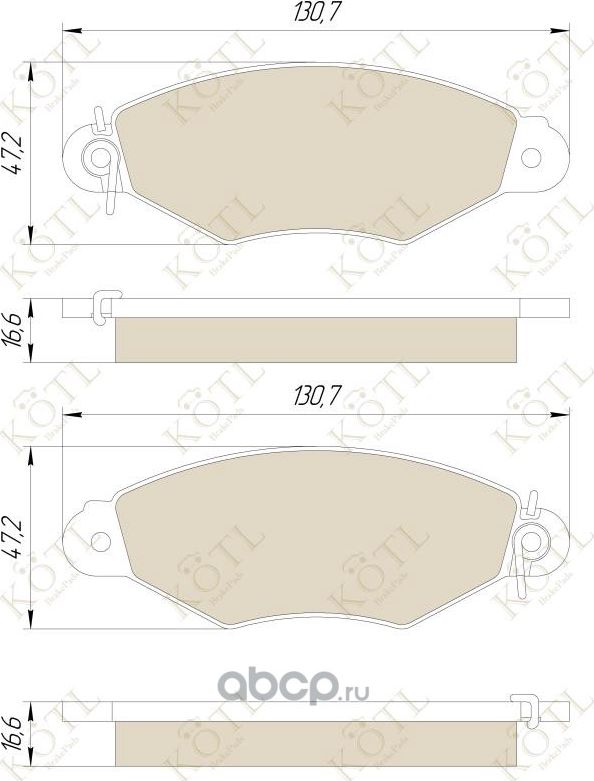 Колодки тормозные передние CITROEN C25  XSARA FIAT DUCATO  TALENTO PEUGEOT J5 (Kotl). Артикул 1321kt