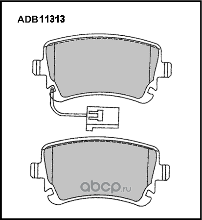 Колодки тормозные дисковые | зад | (Allied Nippon). Артикул ADB11313