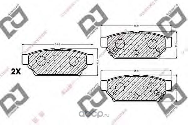 Колодки тормозные дисковые (DJ Parts). Артикул BP1057