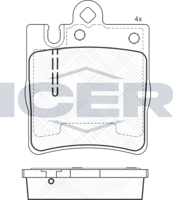Тормозные колодки Icer. Артикул 181312-202