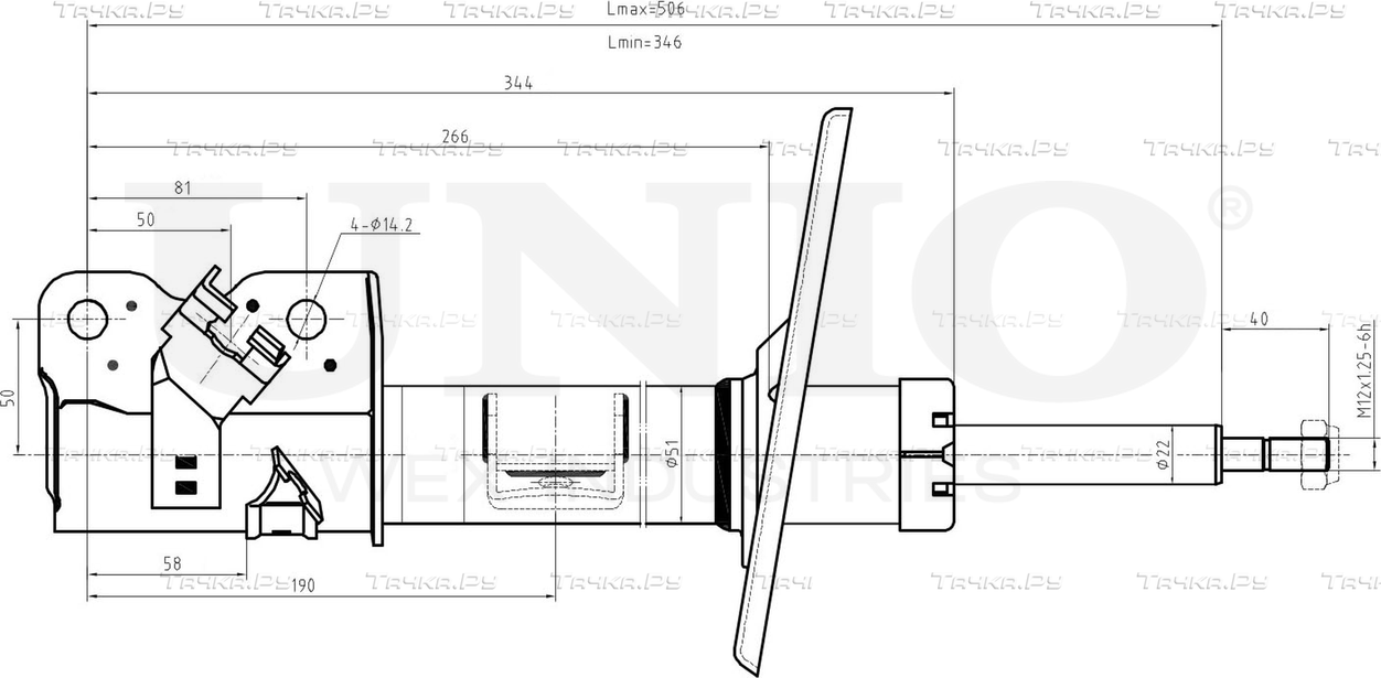 Амортизатор подвески (Unio). Артикул SAB-10221