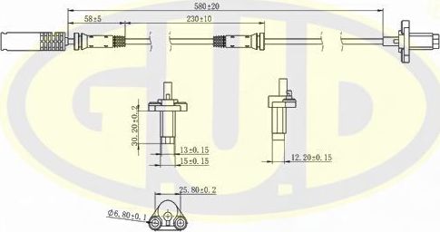 Датчик ABS G.U.D. передний для BMW 5 IV (E39) 1995-2004. Артикул GABS01203