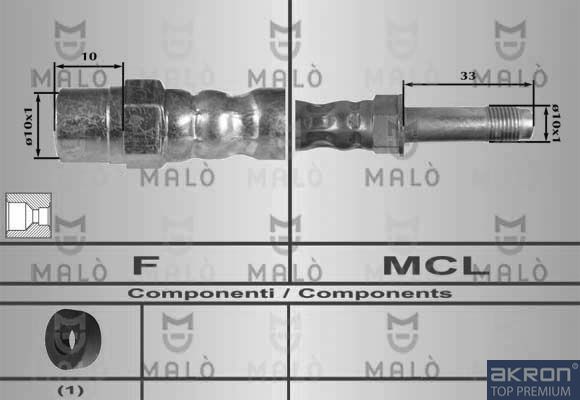 Тормозной шланг Malò. Артикул 80215