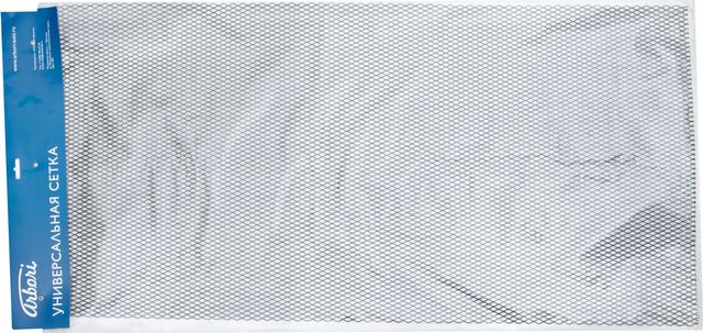 Сетка универсальная Arbori с подвесом на бампер, размер ячейки 25 мм (ромб), 500х1000 Черная. Артикул SBH-255011