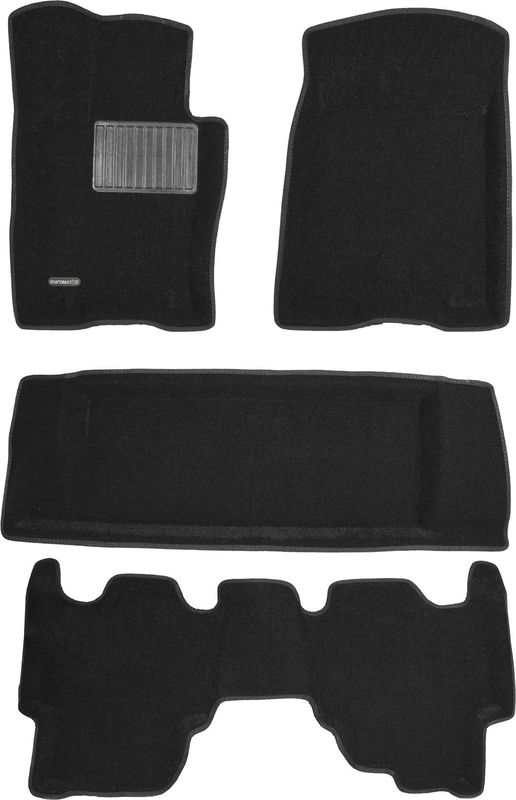 Коврики текстильные Euromat 3D Business для салона Kia Mohave (3 ряд) 2021-2026. Артикул EMC3D-002906