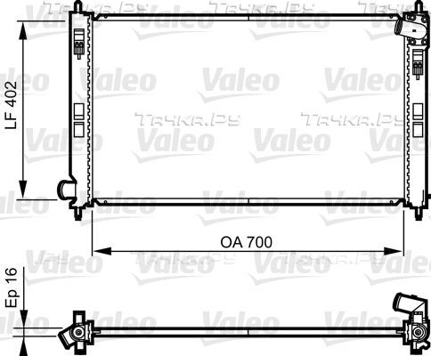 Радиатор охлаждения двигателя Valeo (алюминий). Артикул 735575