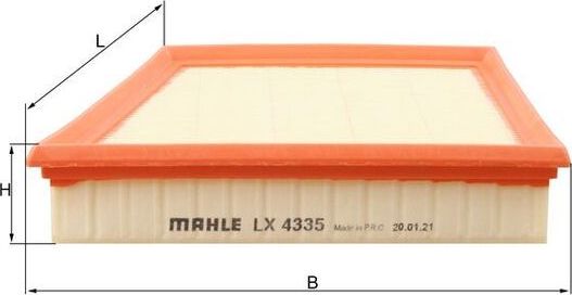 Воздушный фильтр Mahle-Knecht. Артикул LX 4335