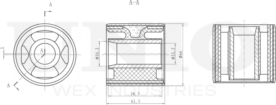 Сайлентблок рычага подвески (Unio). Артикул RMP-20513