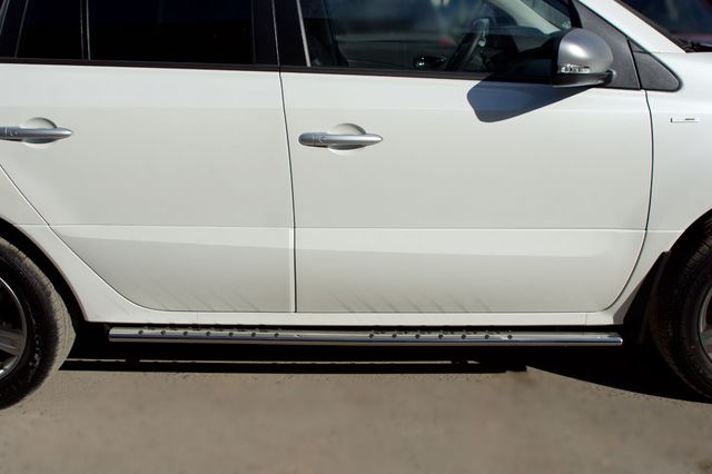 Защита порогов RusStal труба d75х42 овал с проступью для Renault Koleos 2012-2026. Артикул RKO-000587