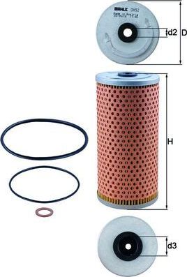 Масляный фильтр Mahle-Knecht. Артикул OX 92D