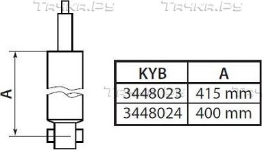 Амортизатор KYB (Каяба) Excel-G задний для Volkswagen Golf VIII 2019-2026. Артикул 3448023