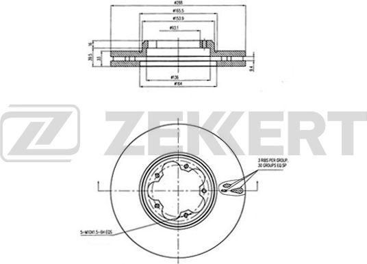 Тормозной диск Zekkert. Артикул BS-6011