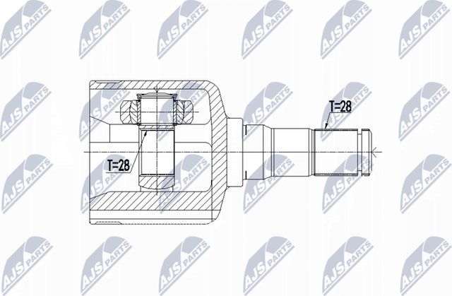 Шрус внутренний (граната) NTY. Артикул NPW-VV-079