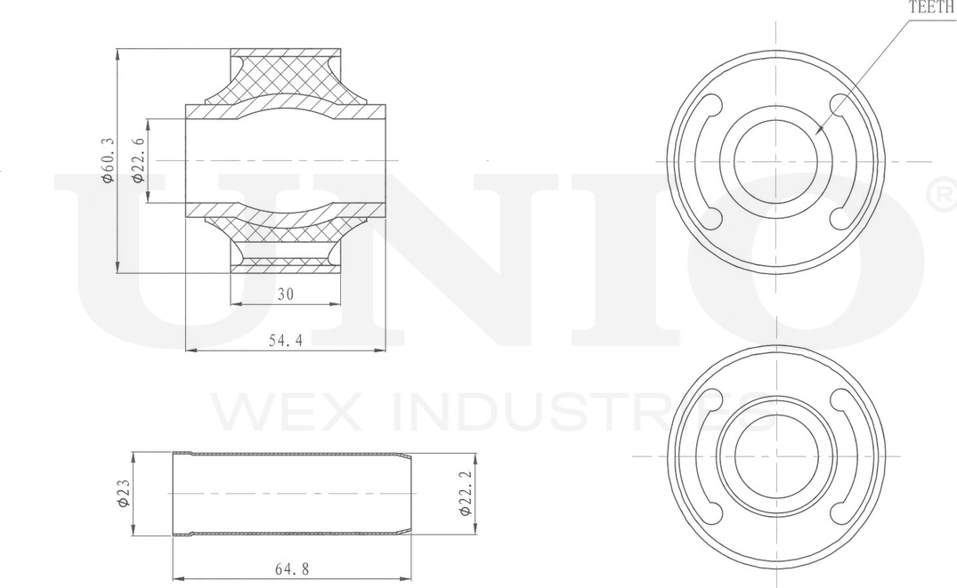 Сайлентблок рычага подвески (Unio). Артикул RMP-20476