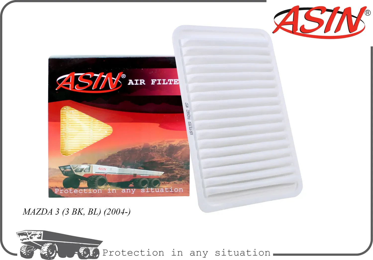 Фильтр воздушный (Asin). Артикул ASINFA2662