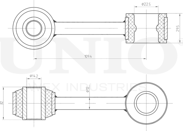 Тяга/стойка стабилизатора (Unio). Артикул SSP-50146