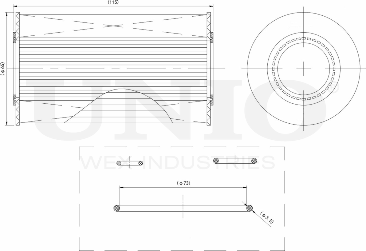 Фильтр масляный (Unio). Артикул FLT-20072