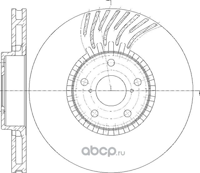 Диск тормозной вентилируемый (G-Brake). Артикул GR20383