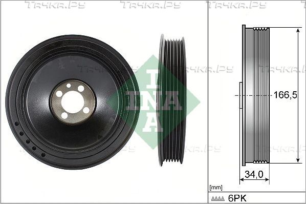 Шкив коленвала Ina для Opel Cascada 2013-2015. Артикул 544 0157 10
