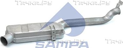 Глушитель (труба соединительная) Sampa задний для Scania R 2004-2015. Артикул 041.375