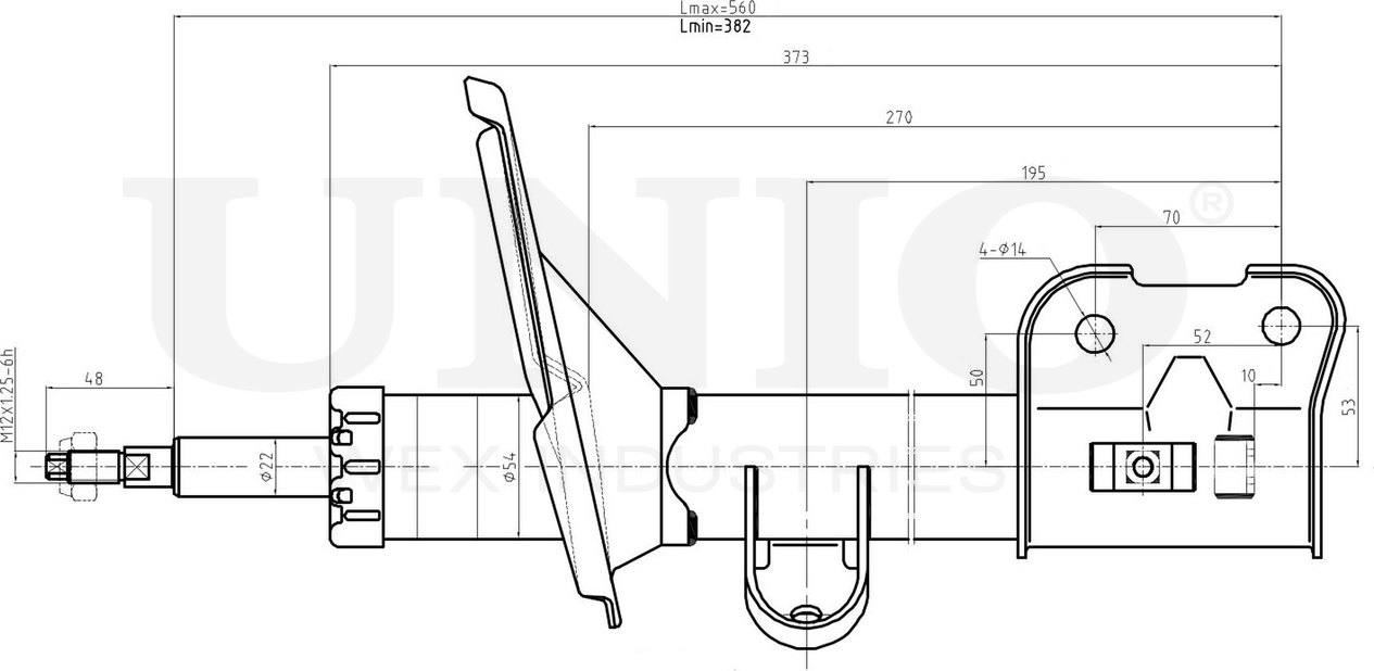 Амортизатор подвески (Unio). Артикул SAB-10202