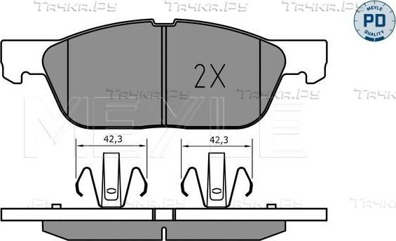 Тормозные колодки Meyle Original передние для Ford S-MAX II 2015-2026. Артикул 025 224 1219